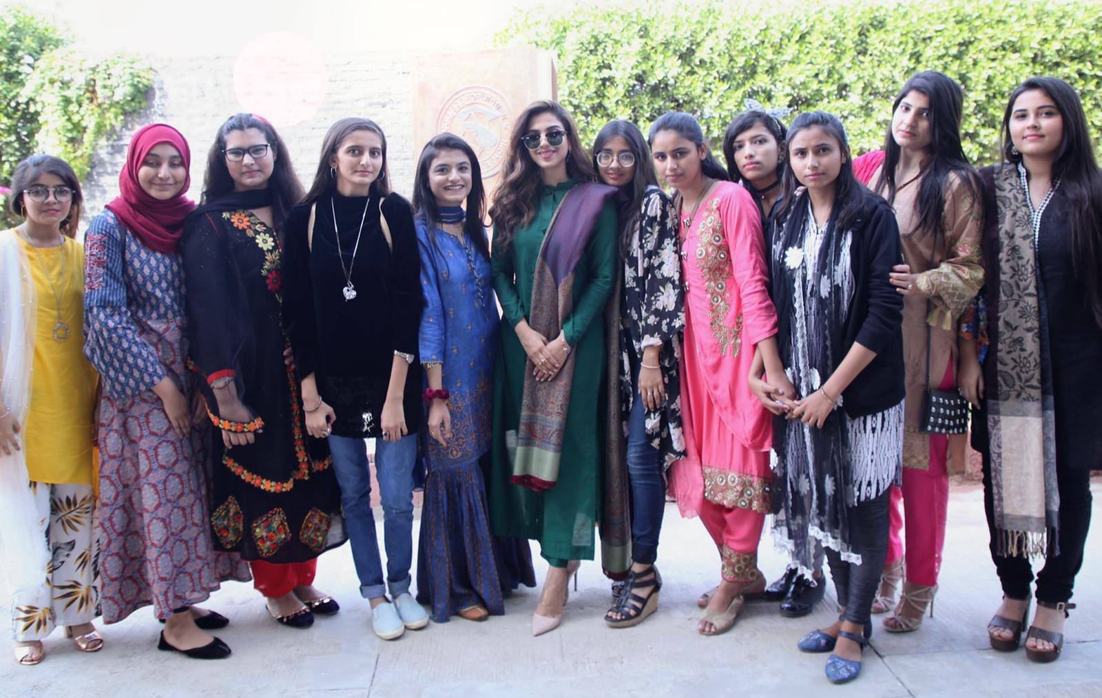 Actress Sonya Hussyn invited by An All Girls College as the Guest of Honor