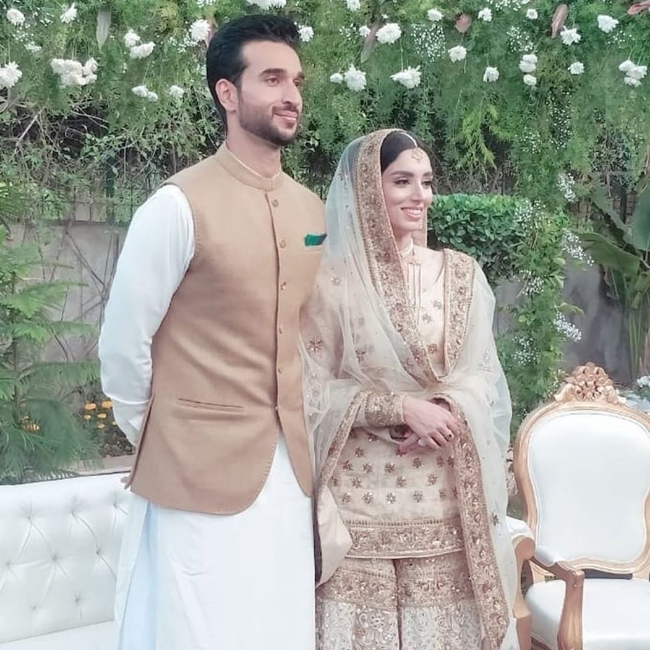 Sports Presenter Zainab Abbas and Hamza’s Nikkah Beautiful Pictures