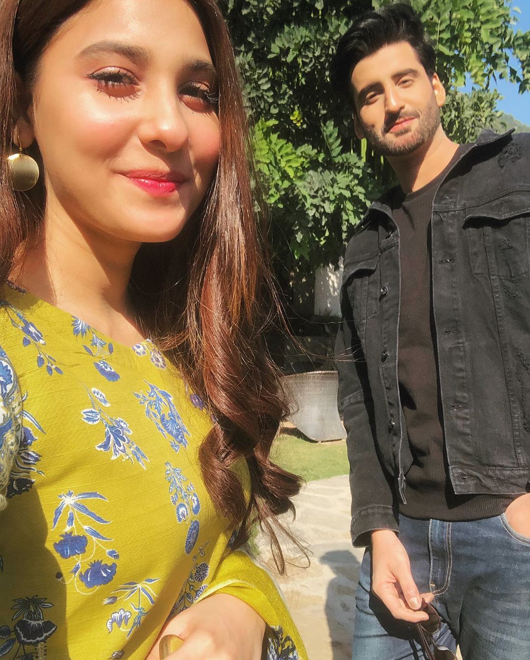 Hina Altaf and Agha Ali on set of their Drama Dil e Gumshuda