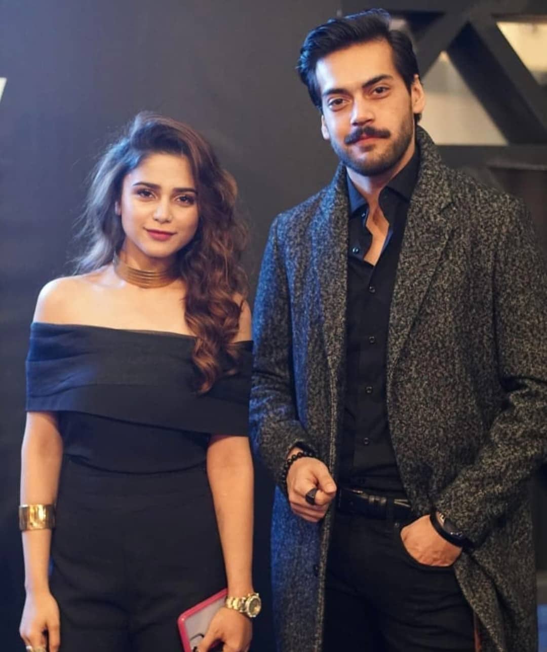 Beautiful Singer Aima Baig with her Friend Shahbaz Shigri at an Event