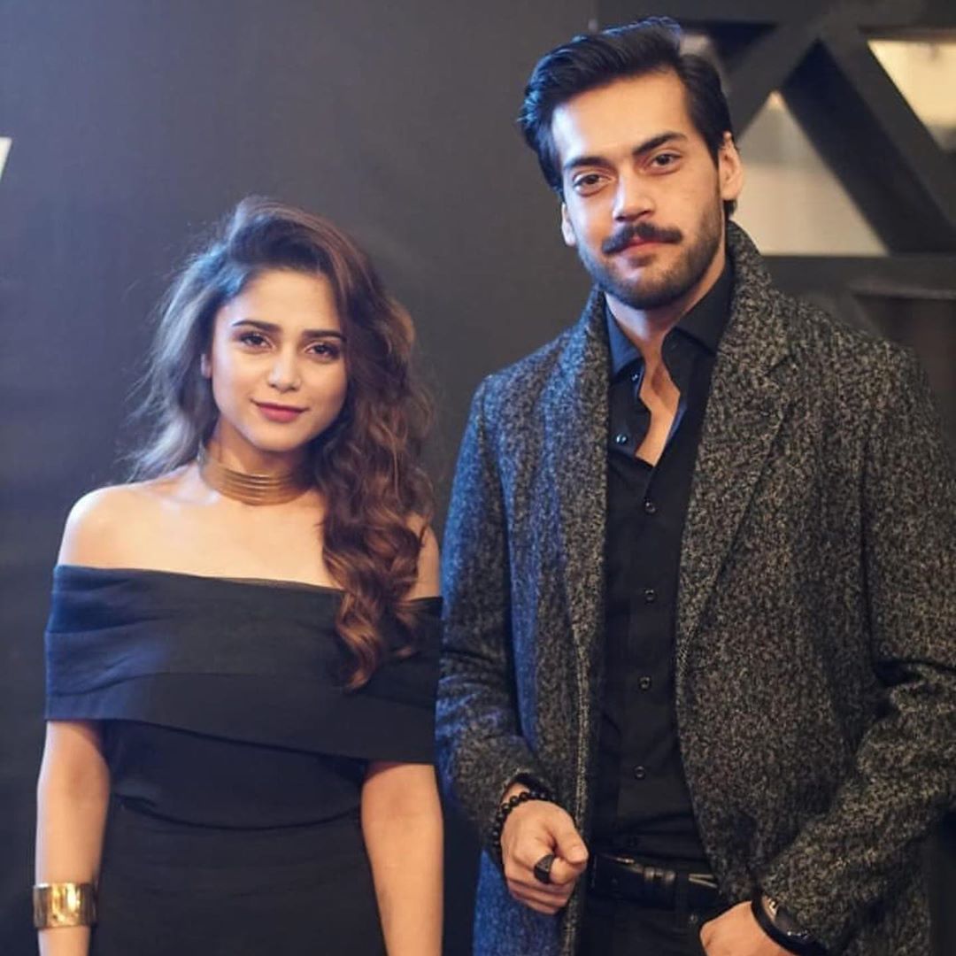 Beautiful Singer Aima Baig with her Friend Shahbaz Shigri at an Event