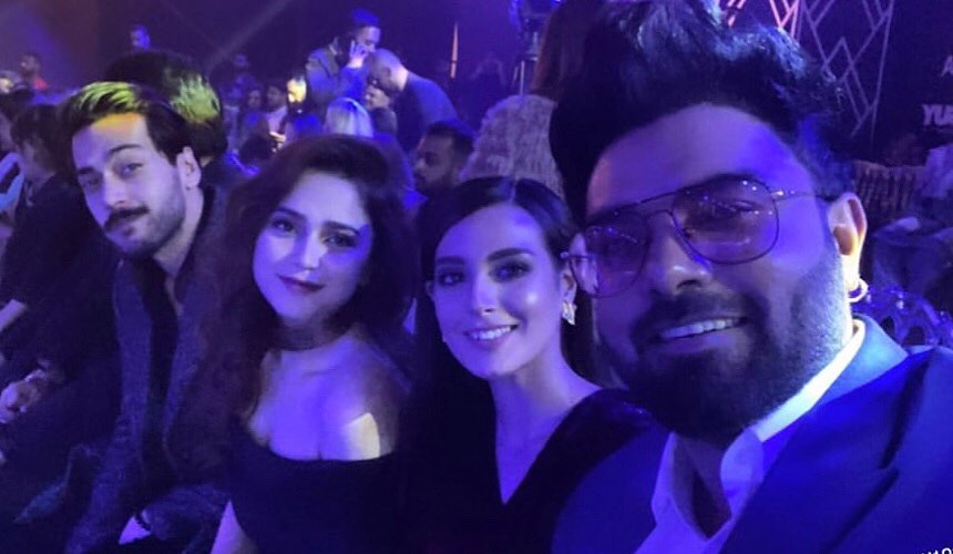 Beautiful Singer Aima Baig with her Friend Shahbaz Shigri at an Event