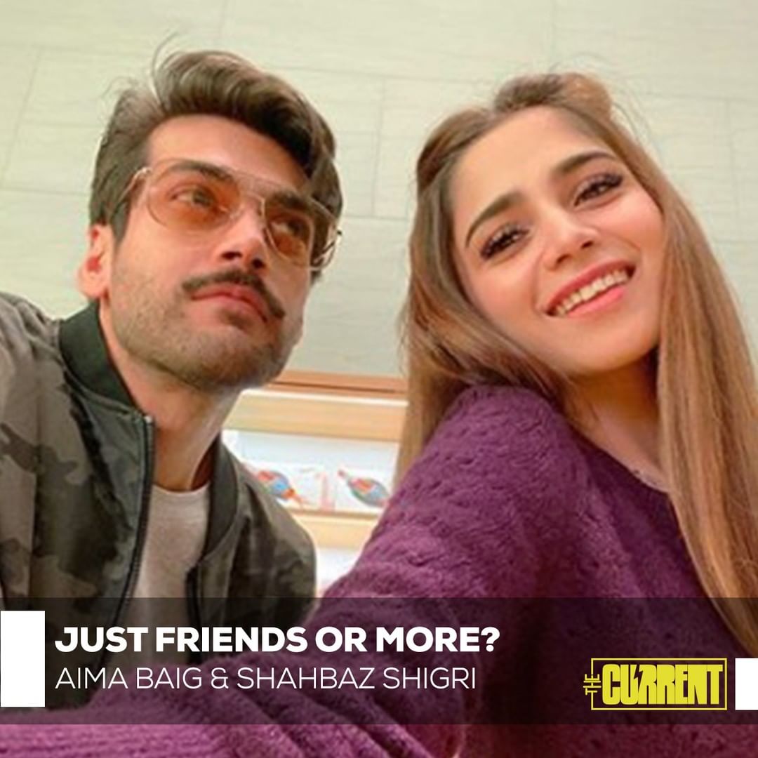 Beautiful Singer Aima Baig with her Friend Shahbaz Shigri at an Event