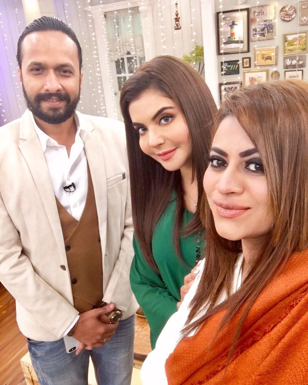 Actress Benita David with her Husband in Nida Yasir Morning Show