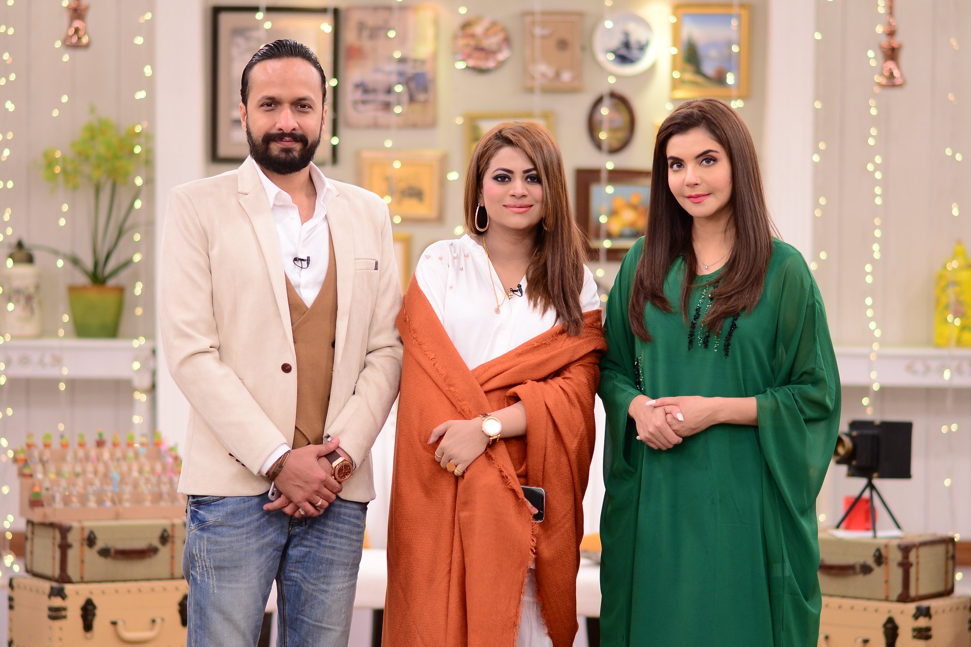 Actress Benita David with her Husband in Nida Yasir Morning Show