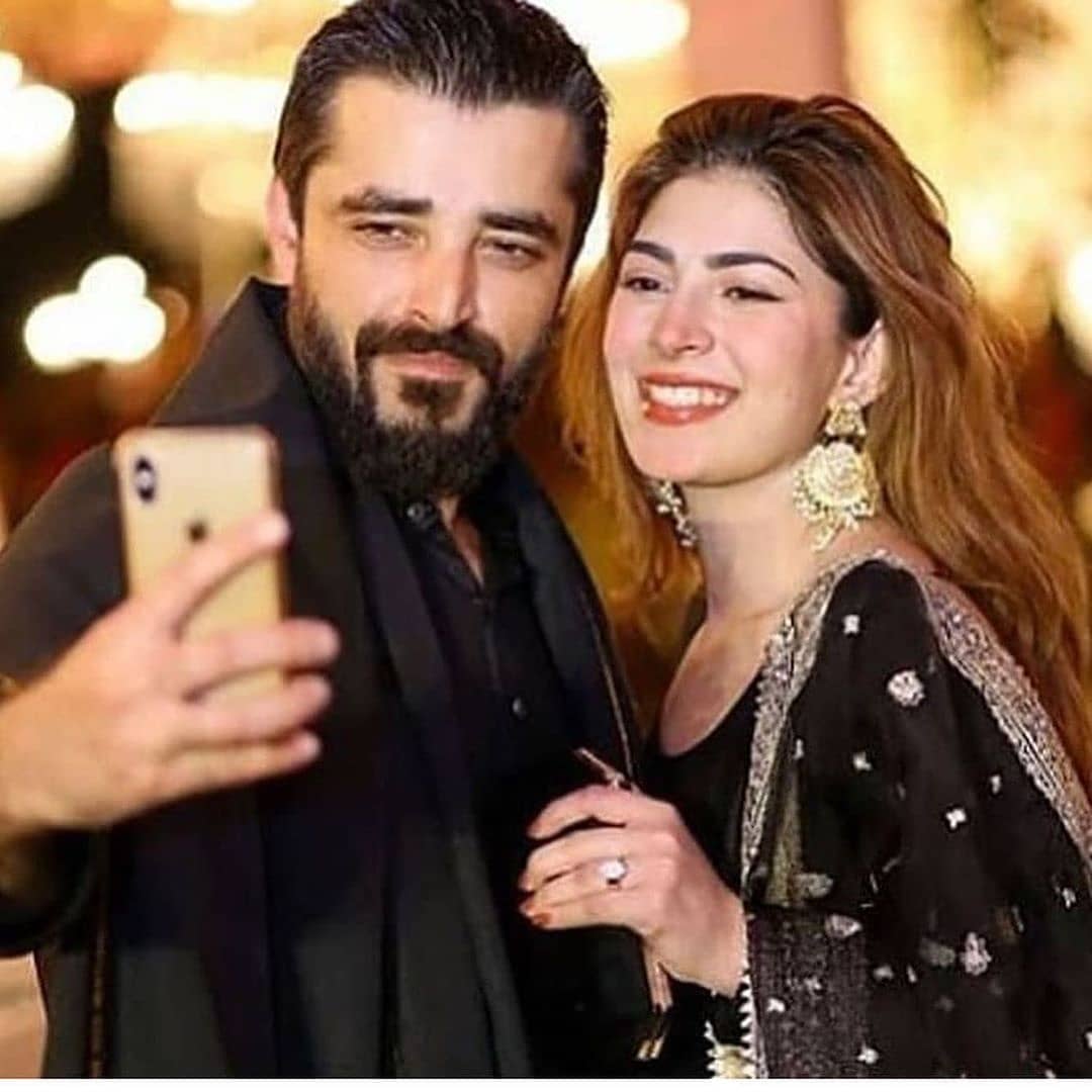 Latest Clicks of Hamza Ali Abbasi with his Wife Naimal Khawar