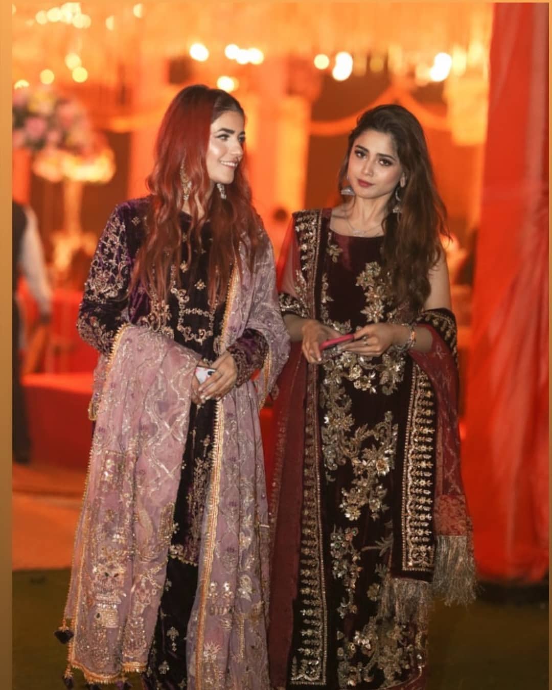 Aima Baig and Momina Mustehsan at a Recent Wedding Event