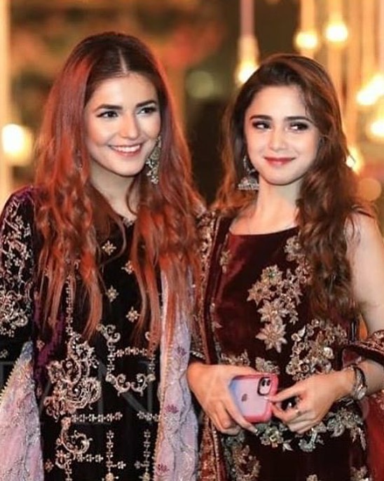 Aima Baig and Momina Mustehsan at a Recent Wedding Event