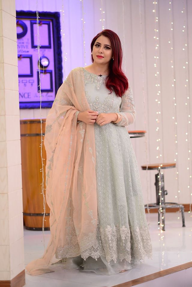 Beautiful Rabia Anum with her Husband in Nida Yasir Morning Show