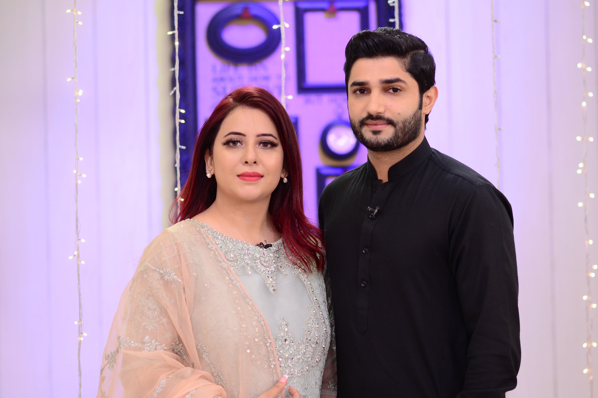 Beautiful Rabia Anum with her Husband in Nida Yasir Morning Show