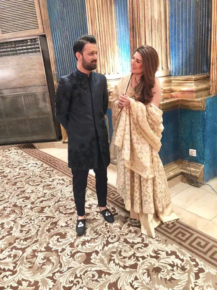 Handsome Atif Aslam and Resham Spotted at a Recent Wedding Event