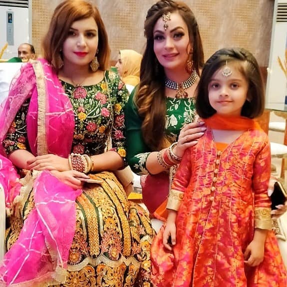 Actress Sadia Imam with her Daughter Meerab at a Recent Wedding