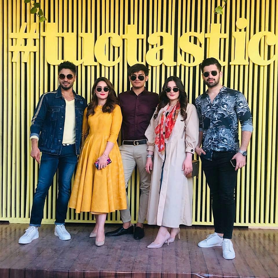 Aiman Khan, Muneeb Butt and Minal Khan Spotted at Tuctastic Event