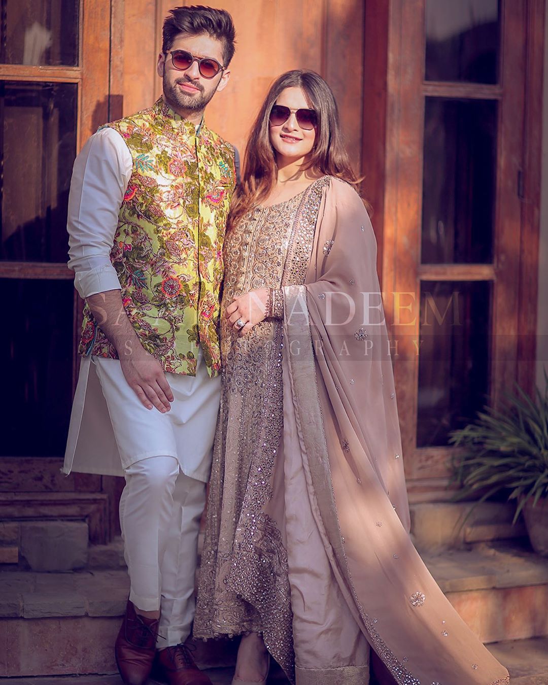 Aiman Khan and Muneeb Butt Latest Beautiful Pictures from Iqra Yasir Wedding