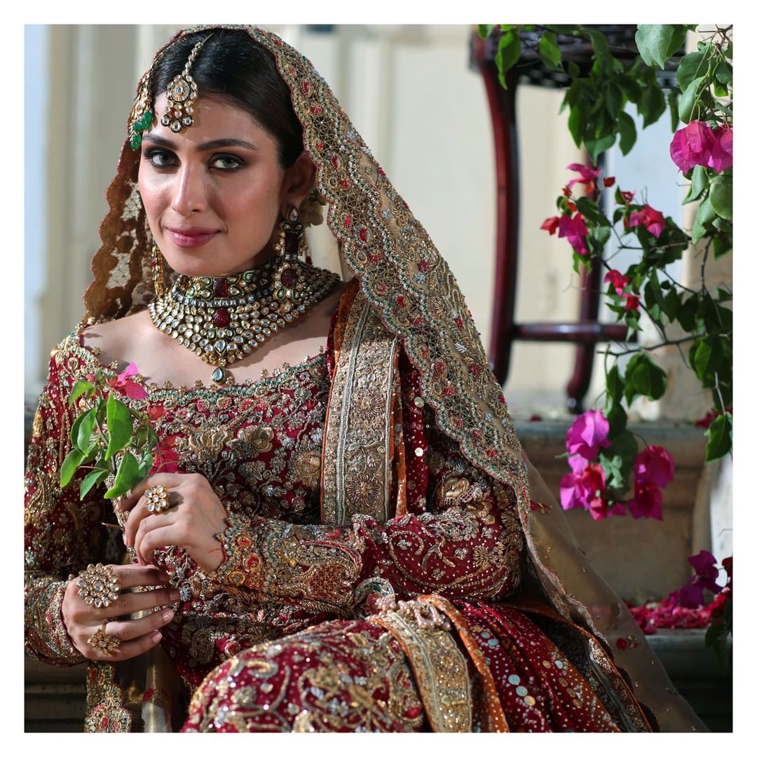 Latest Bridal Photo Shoot of Ayeza Khan for Farah Talib Aziz