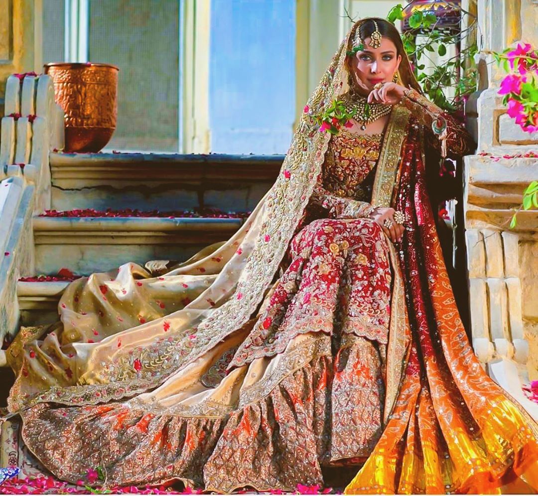 Latest Bridal Photo Shoot of Ayeza Khan for Farah Talib Aziz