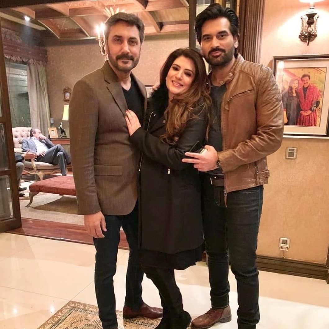 Adnan Siddiqui, Resham, Humayun Saeed and Others at a Dinner party in Lahore