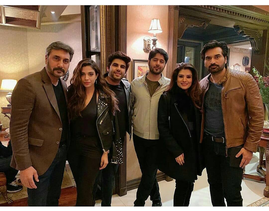 Adnan Siddiqui, Resham, Humayun Saeed and Others at a Dinner party in Lahore