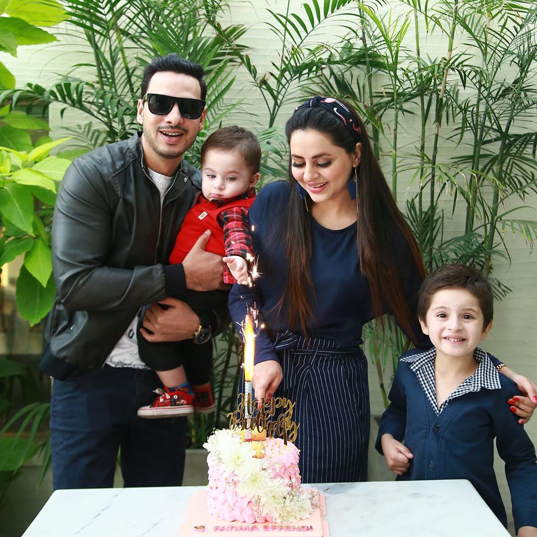 Beautiful Clicks of Fatima Effendi with her Cute Family
