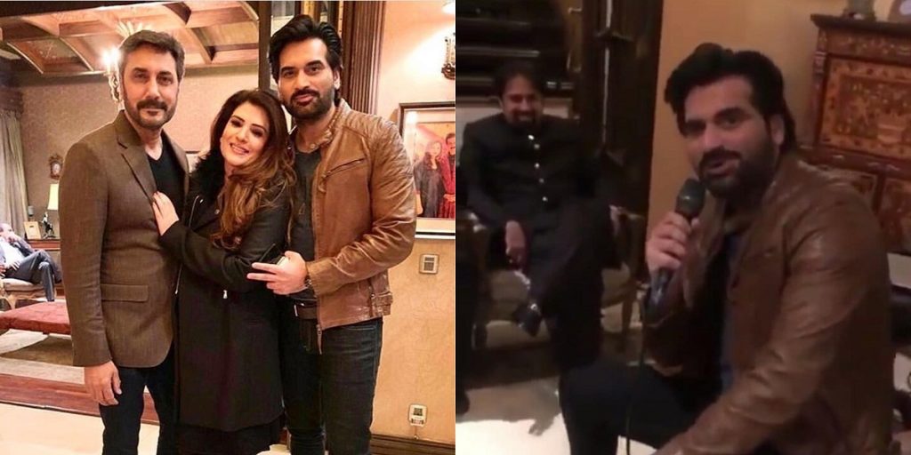 Humayun Saeed And Adnan Siddiqui Enjoying Karaoke Night With Resham