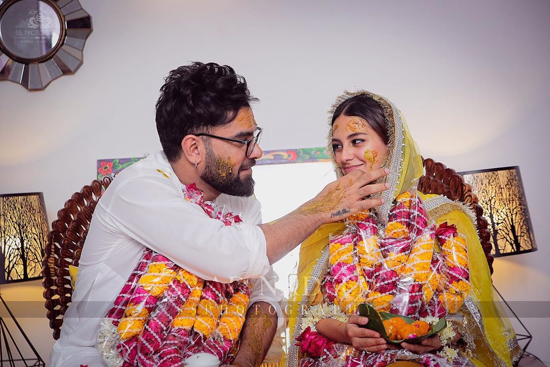 Beautiful pictures from Iqra Aziz and Yasir Hussain's Mayun