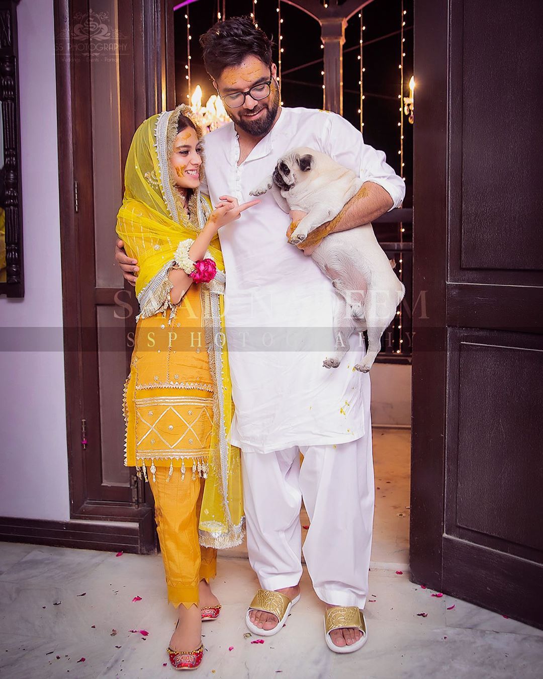 Beautiful pictures from Iqra Aziz and Yasir Hussain's Mayun