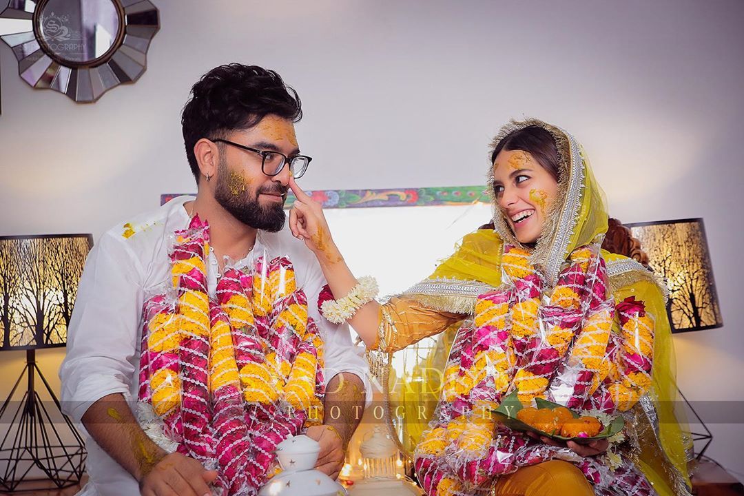 Beautiful pictures from Iqra Aziz and Yasir Hussain's Mayun
