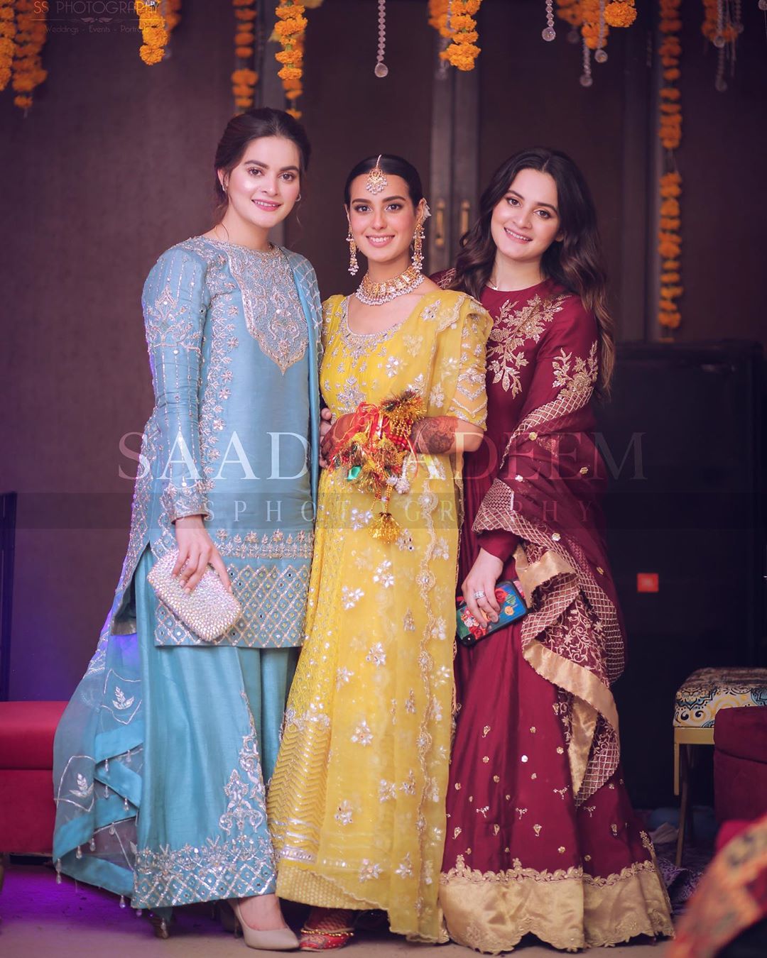 Celebrities Spotted at the Mehndi Event of Iqra Aziz and Yasir Hussain