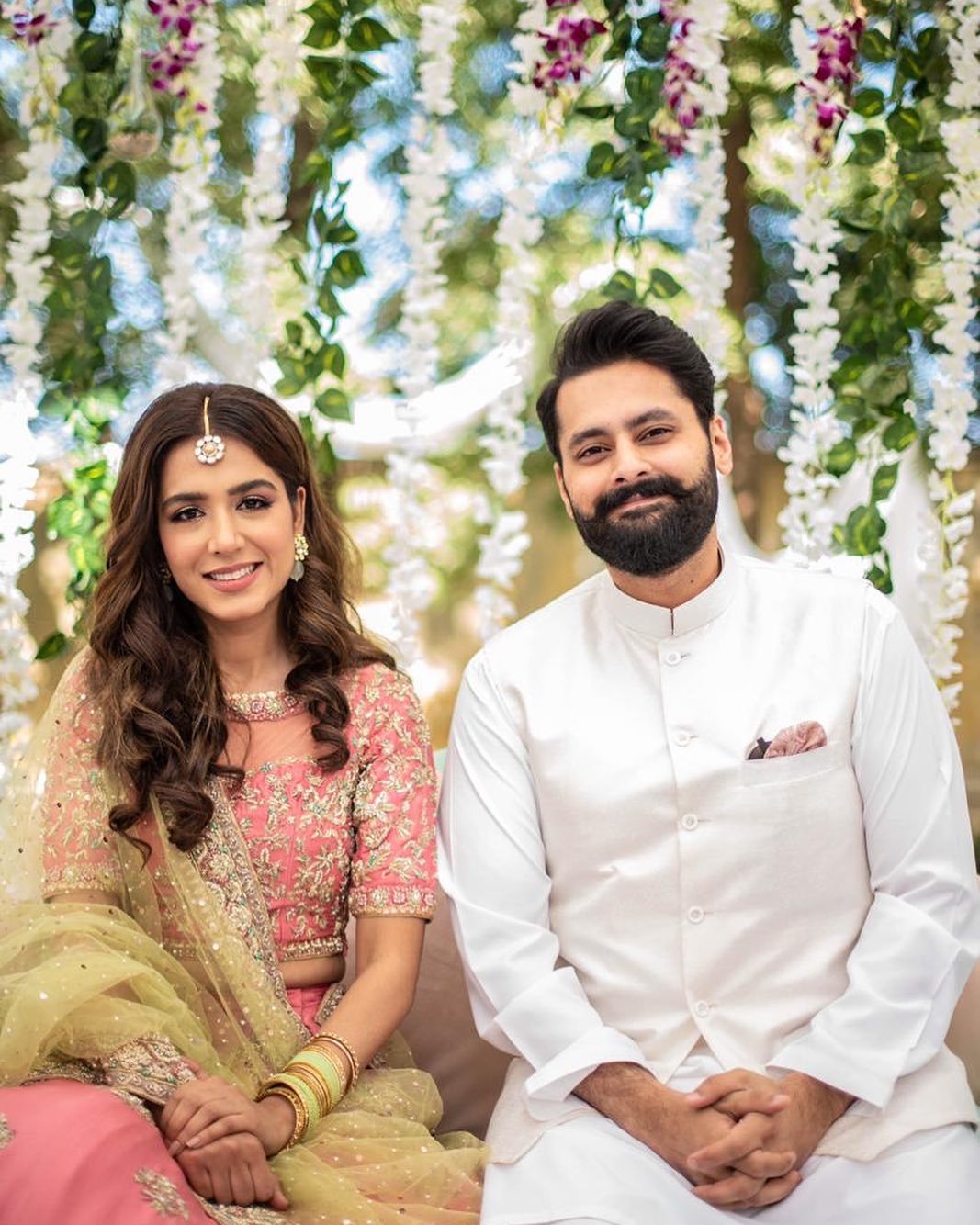 Actress Mansha Pasha and Jibran Nasir's Engagement Pictures