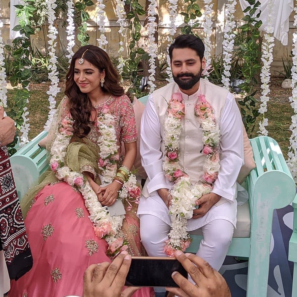 Actress Mansha Pasha and Jibran Nasir's Engagement Pictures