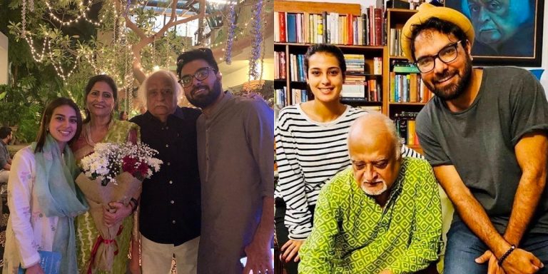 Iqra Aziz And Yasir Hussain At Mr And Mrs Anwar Maqsood’s Wedding Anniversary