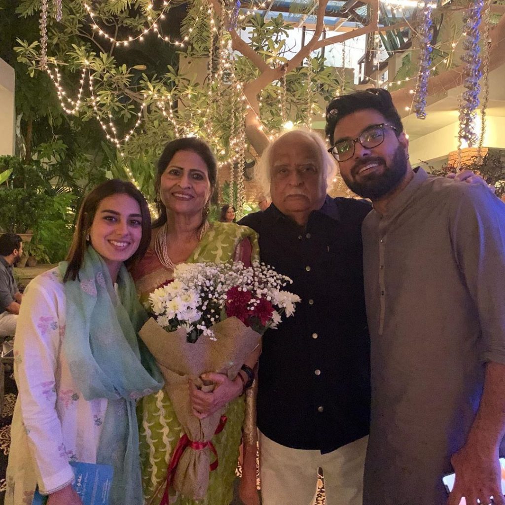 Iqra Aziz And Yasir Hussain At Mr And Mrs Anwar Maqsood's Wedding Anniversary