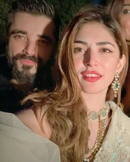 Latest Clicks of Hamza Ali Abbasi with Naimal Khawar from recent Wedding Event