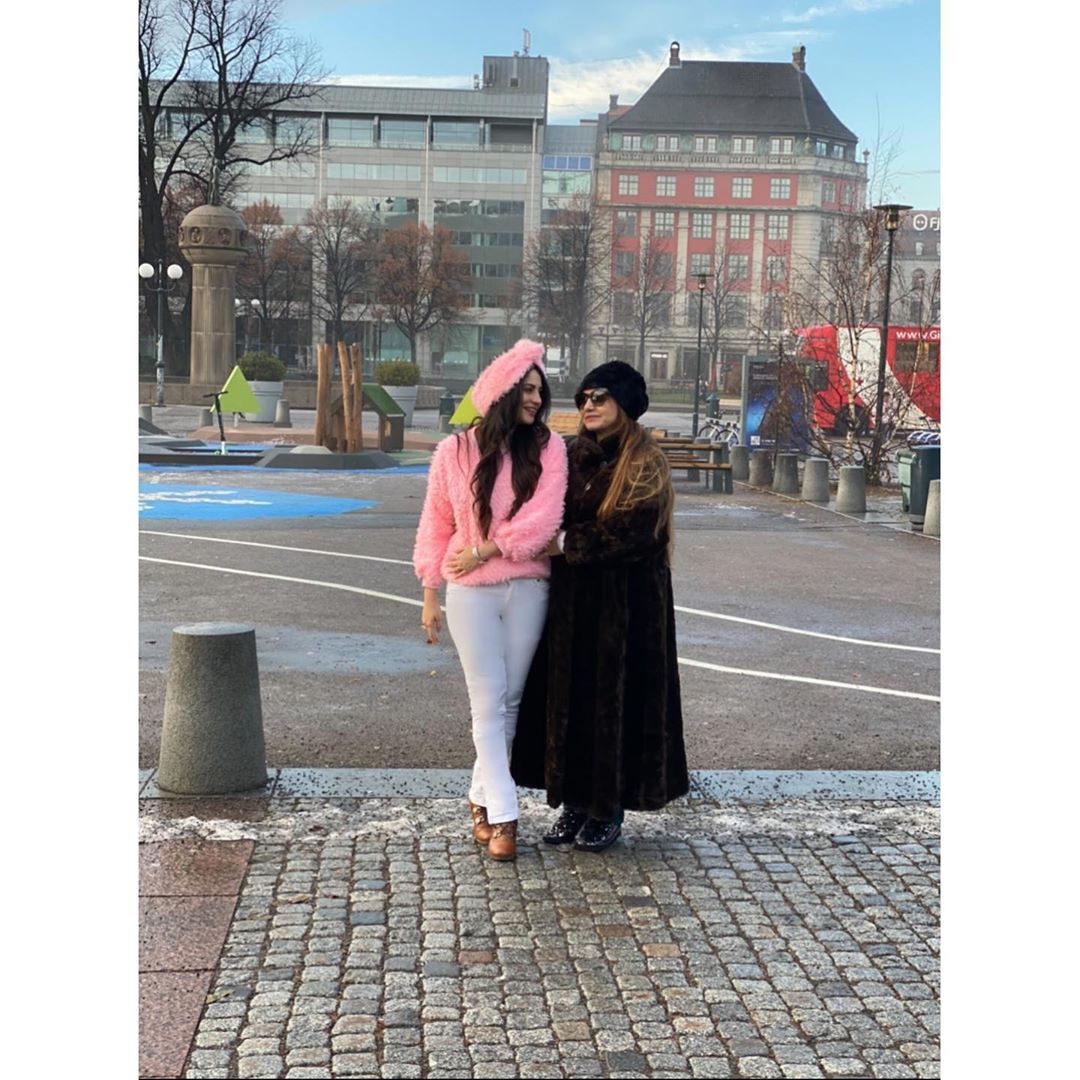 Beautiful Neelam Muneer Khan Enjoying Winter in Oslo Norway