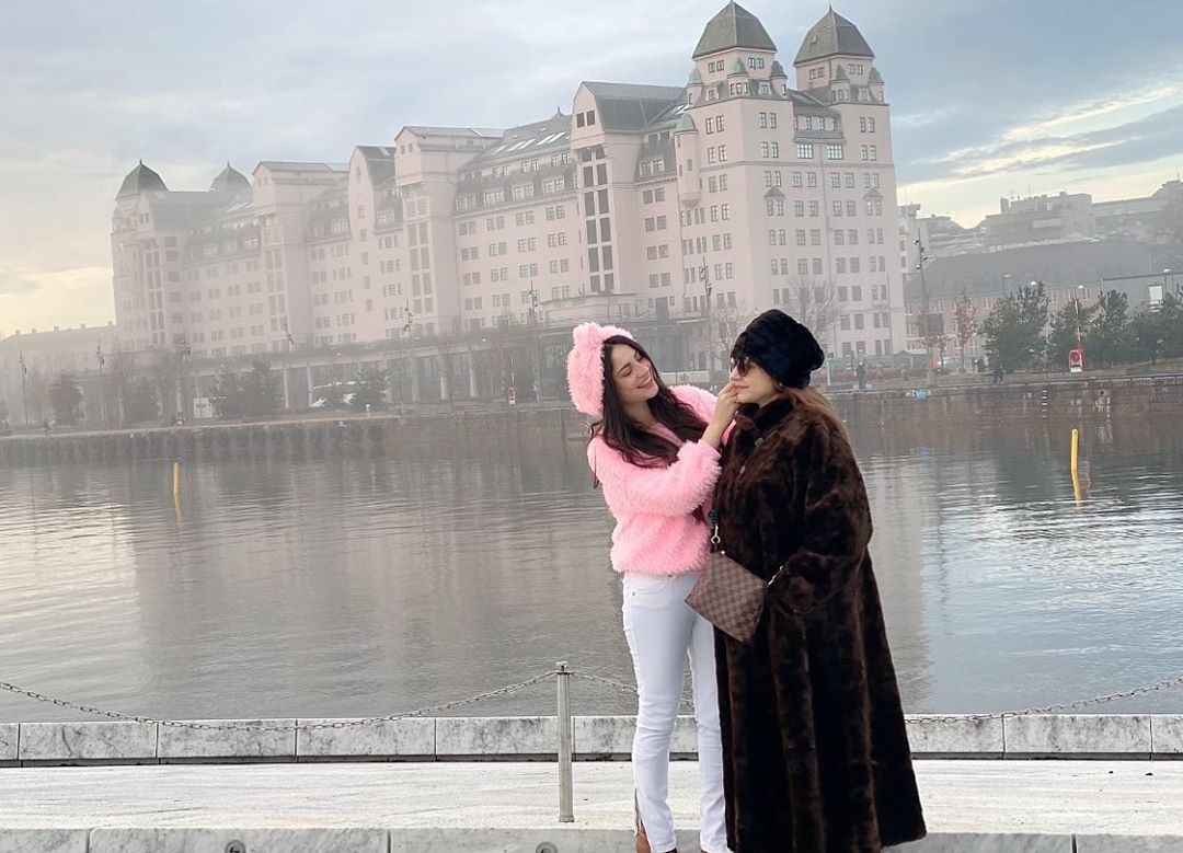 Beautiful Neelam Muneer Khan Enjoying Winter in Oslo Norway