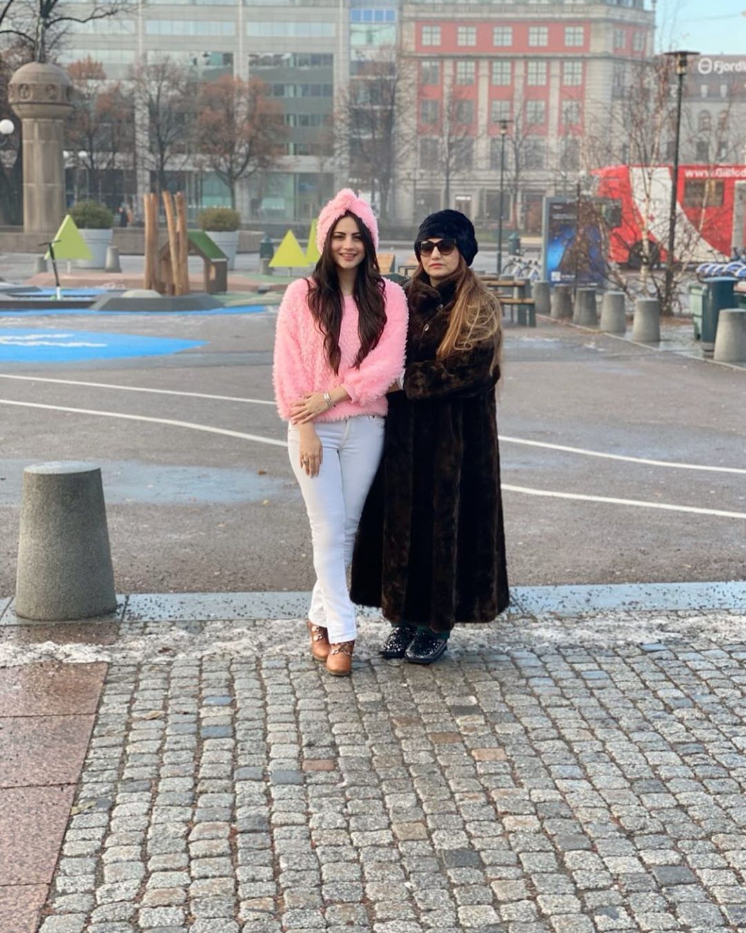 Beautiful Neelam Muneer Khan Enjoying Winter in Oslo Norway