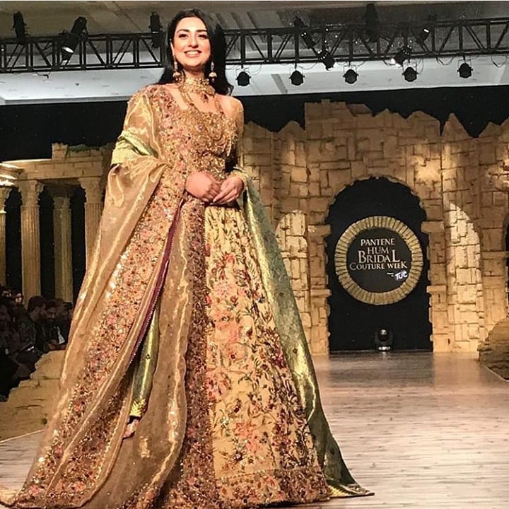 Actress Sisters Sarah Khan and Noor Khan Walked at the Ramp of HBCW19