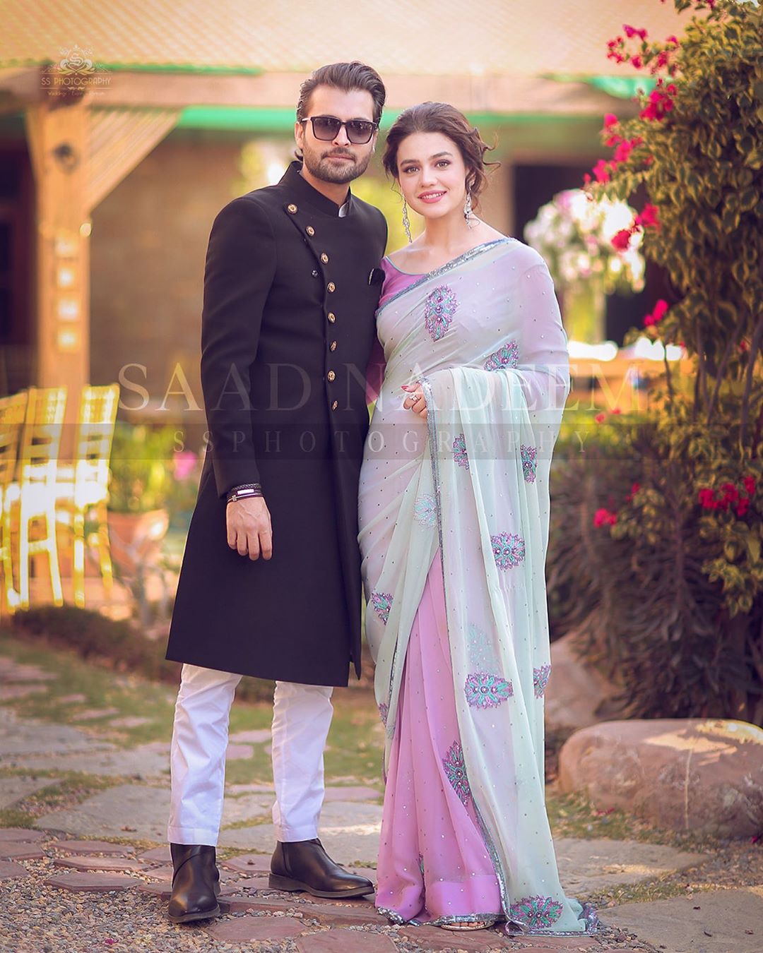 Beautiful Couple Zara Noor Abbas and Asad Siddiqui Clicks from Yasir Iqra Wedding
