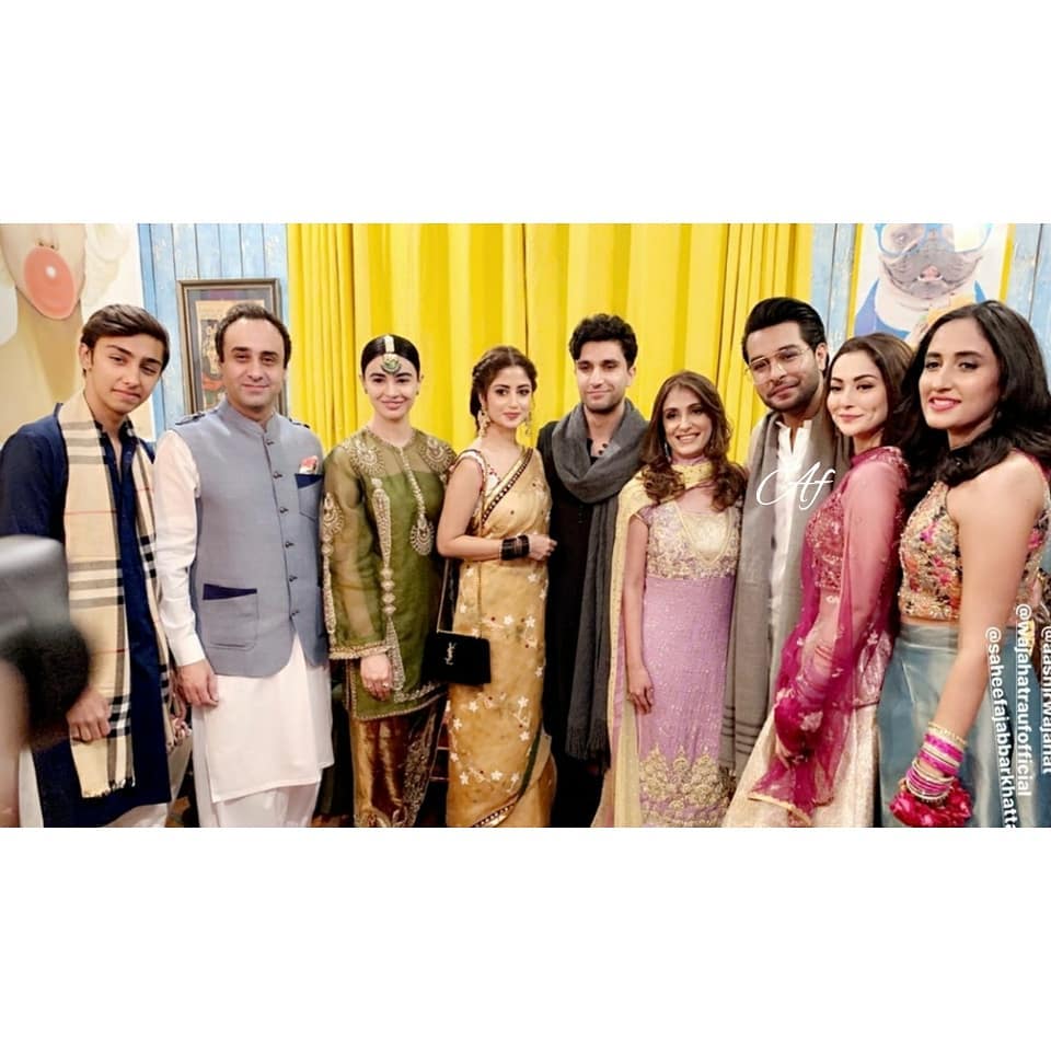 Celebrities Spotted at the Mehndi Event of Iqra Aziz and Yasir Hussain