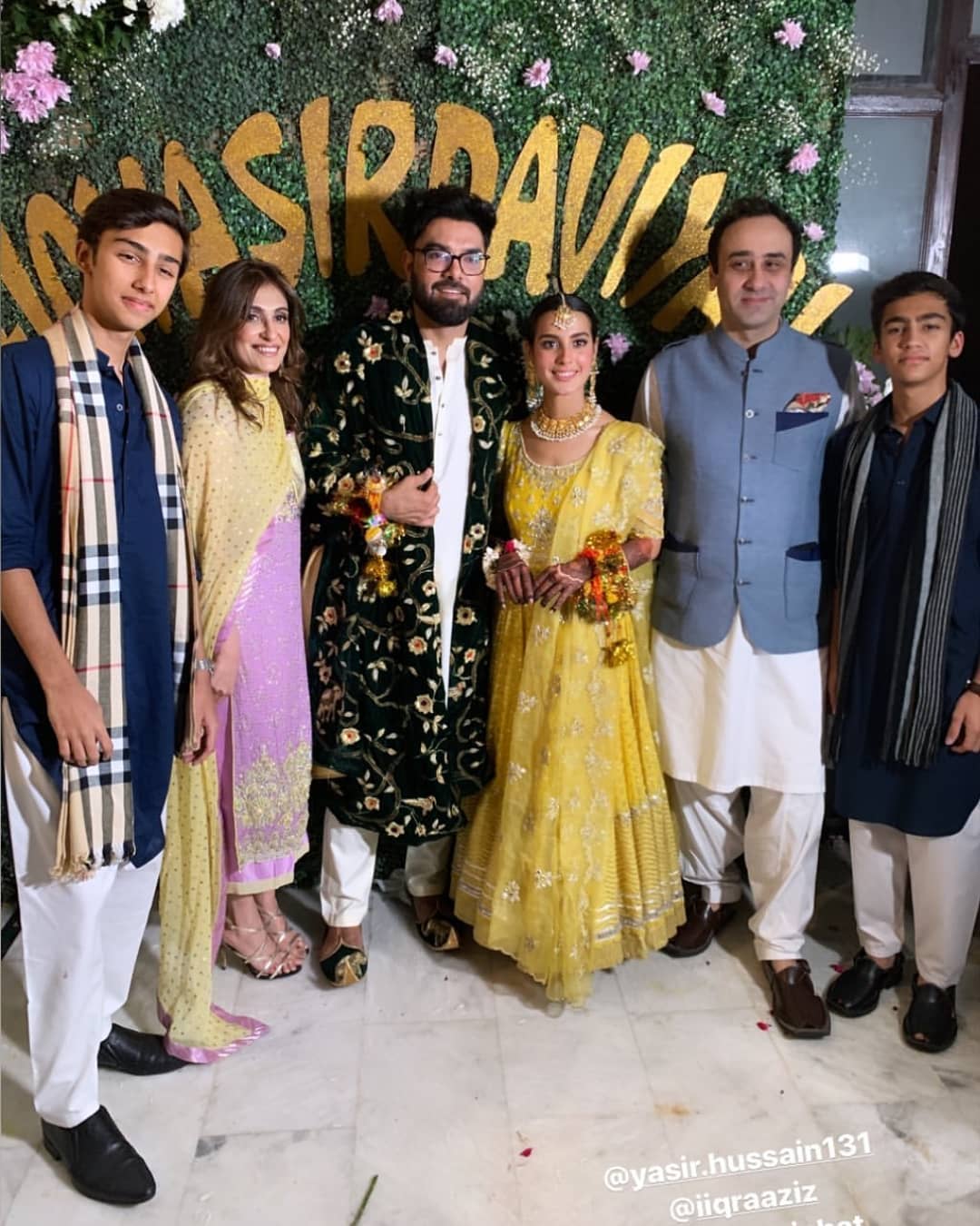 Celebrities Spotted at the Mehndi Event of Iqra Aziz and Yasir Hussain