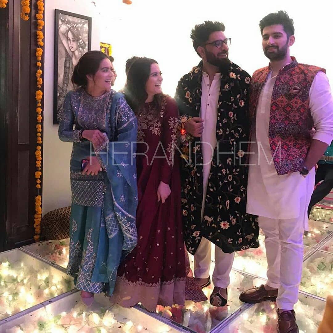 Celebrities Spotted at the Mehndi Event of Iqra Aziz and Yasir Hussain