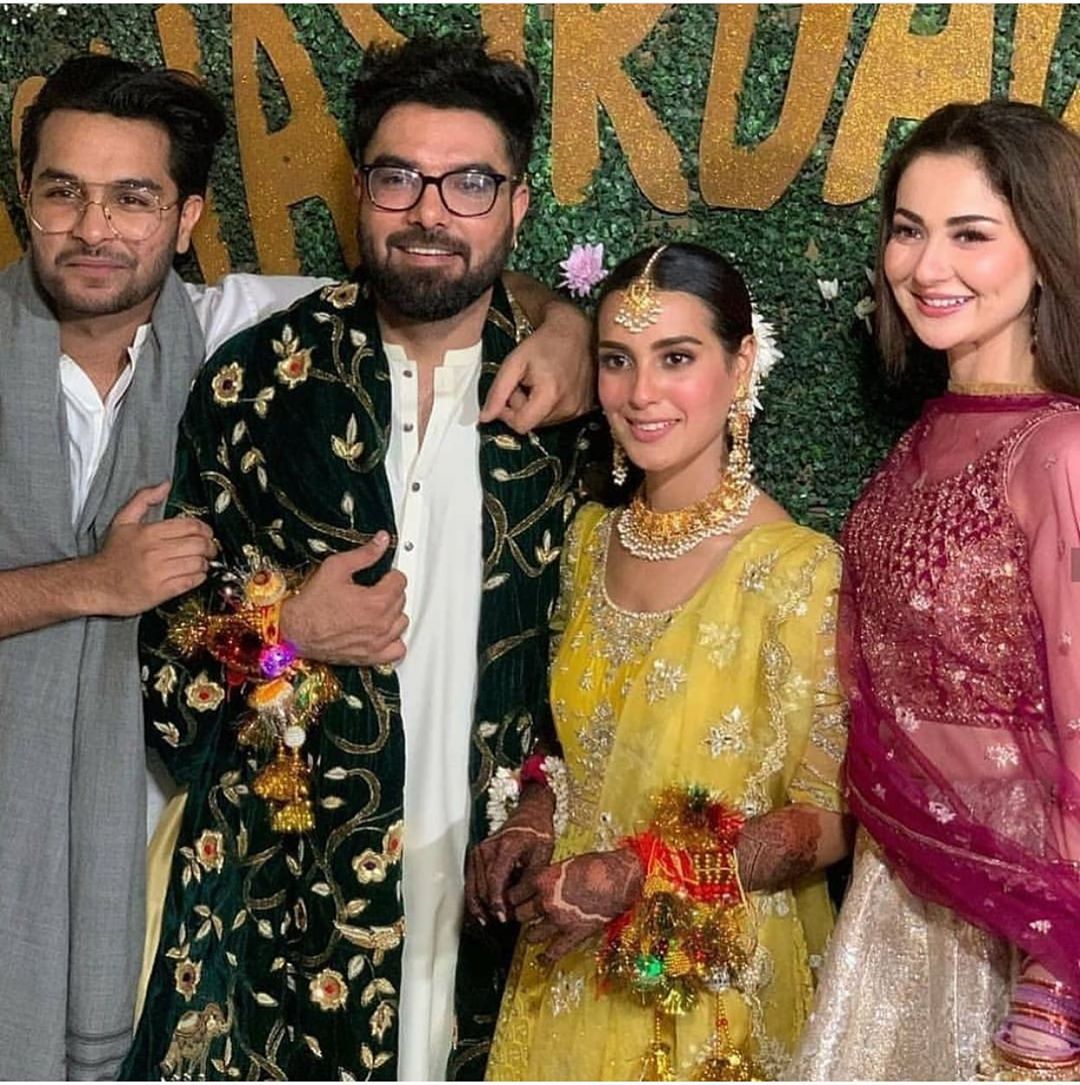 Celebrities Spotted at the Mehndi Event of Iqra Aziz and Yasir Hussain