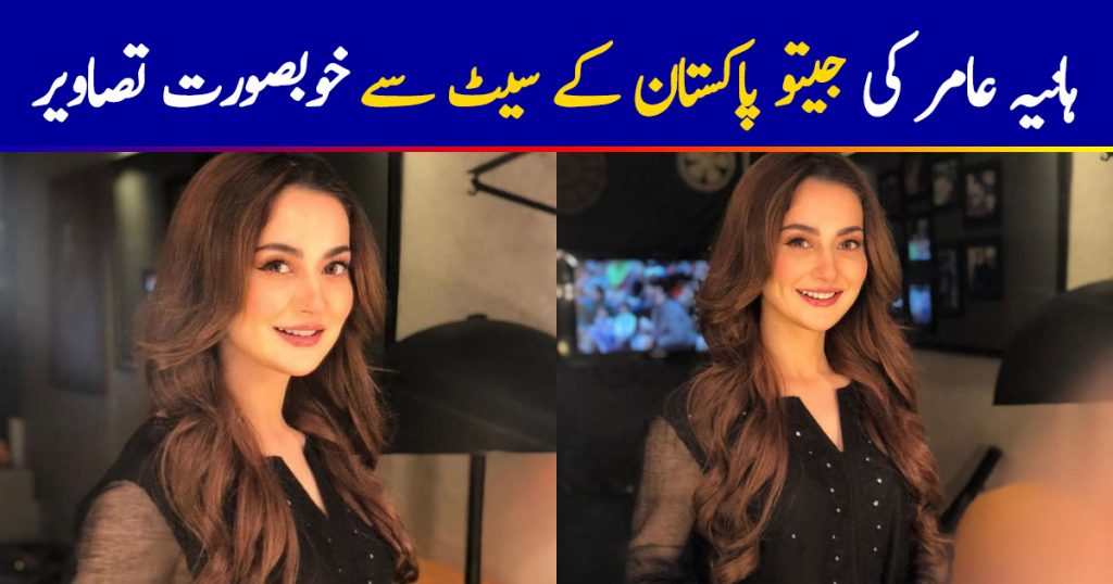 Hania Aamir looks Pretty in Black at Backstage of Jeeto Pakistan