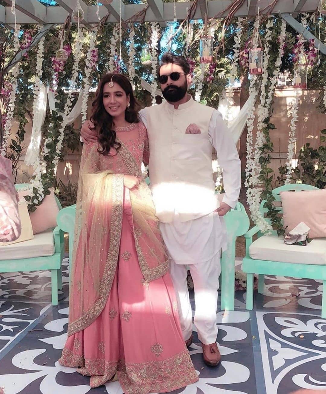 Actress Mansha Pasha and Jibran Nasir's Engagement Pictures