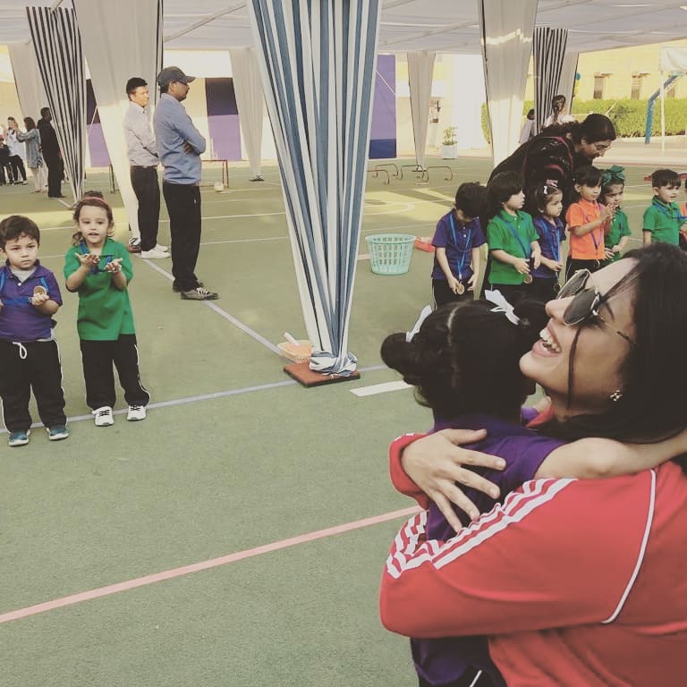 Sanam Jung with her Daughter at her School Sports Day