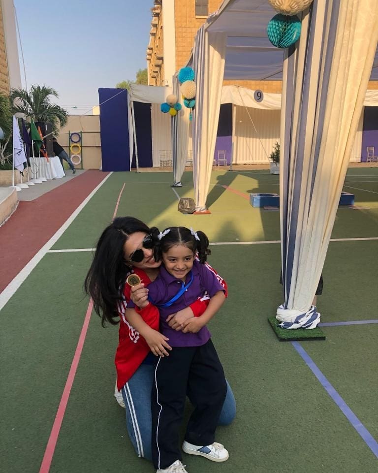 Sanam Jung with her Daughter at her School Sports Day