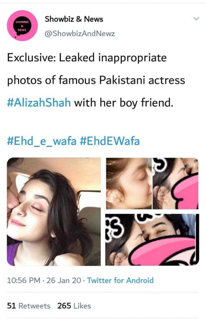 Alizeh Shah Falls Victim To Leaked Pictures; Alleged Boyfriend Noaman Sami Shows Support