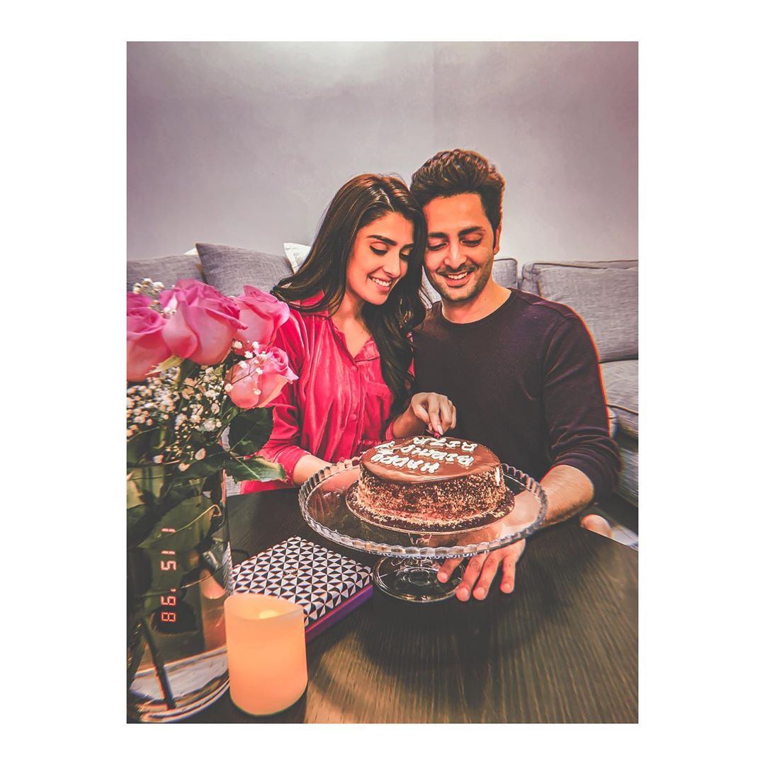 Ayeza Khan Celebrating her Birthday with Husband Danish Taimoor