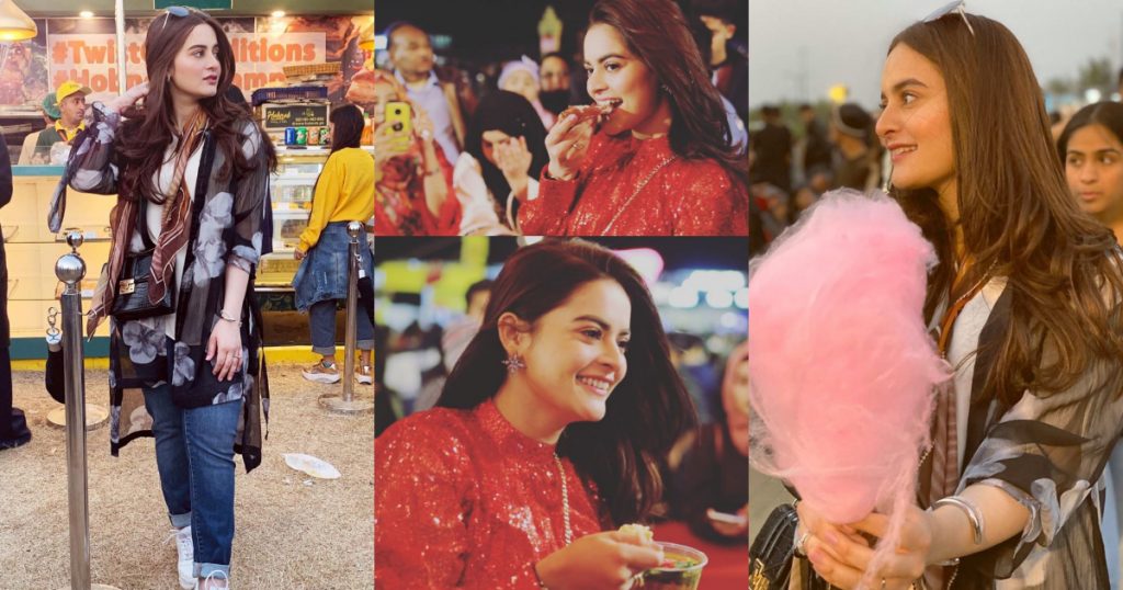 Beautiful Aiman Khan and Minal Khan Spotted at Eat Karachi Festival