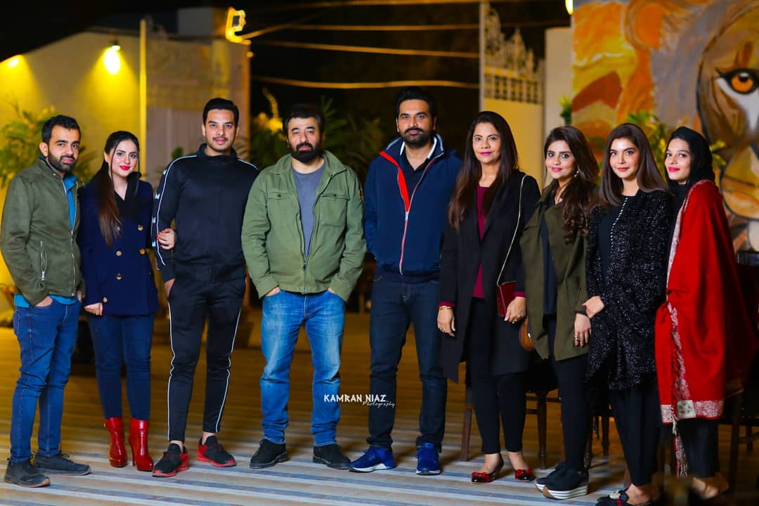 Humayun Saeed with his Wife Spotted at Yasir and Arsalan Restaurant The Forest